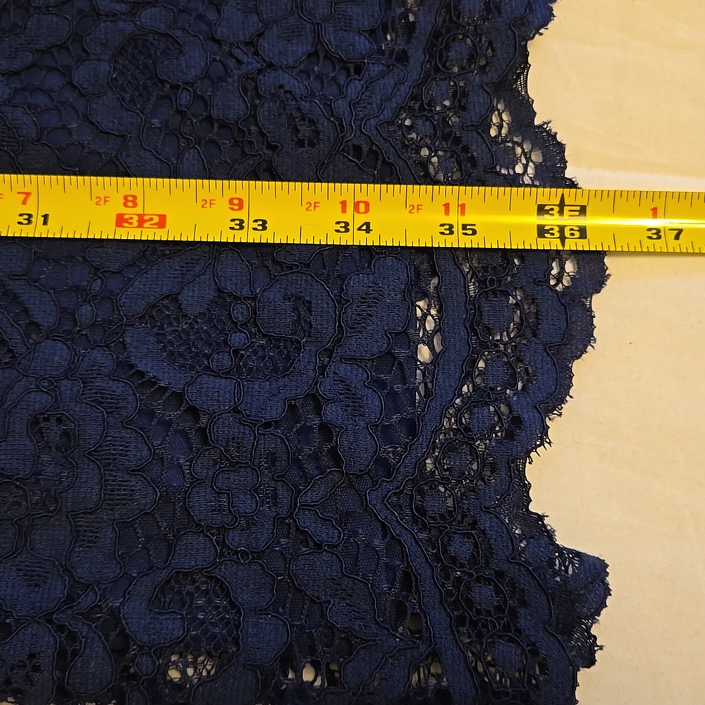 Ivanka Trump Navy Floral Lace Dress Sz 14 - Picture 12 of 13
